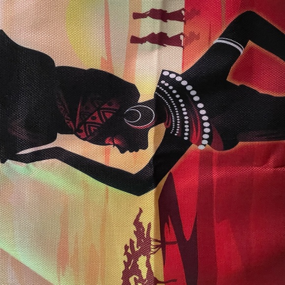 Africa themed Pillow covers, 18 x 18, 70% linen, vibrant colors, set of 4 - Picture 5 of 12